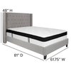 Flash Furniture Full Platform Bed Set, Gray HG-BMF-42-GG